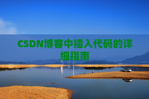 CSDN博客中插入代码的详细指南